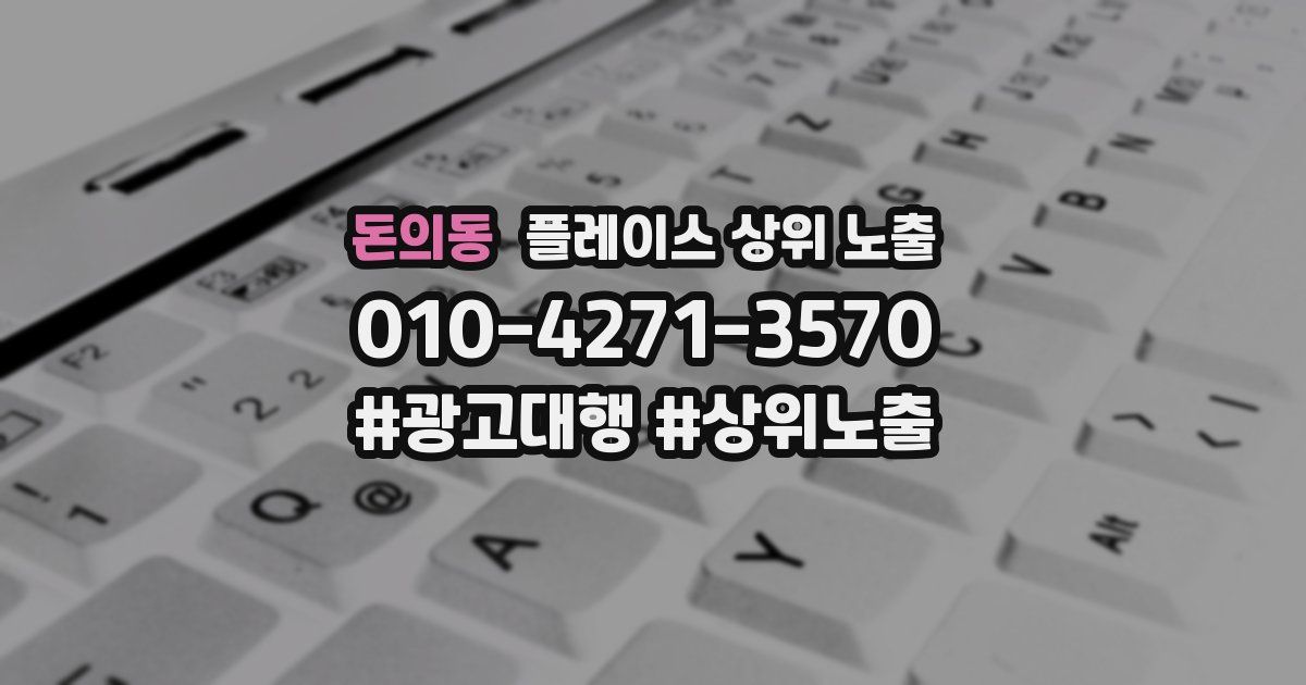 돈의동 플레이스 상위 노출