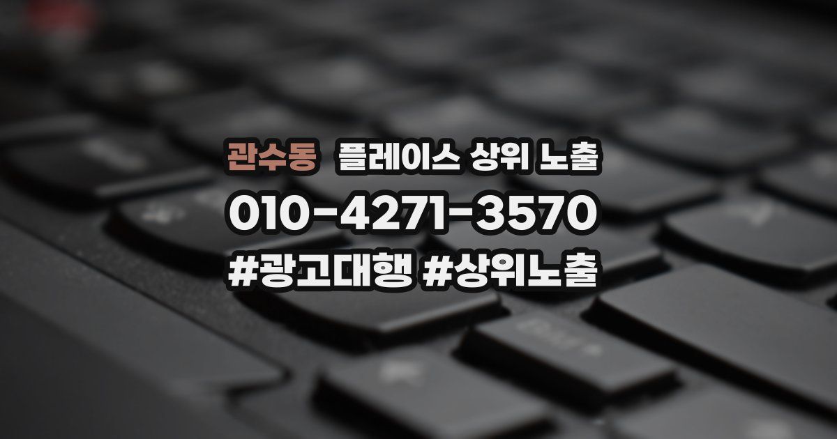 관수동 플레이스 상위 노출
