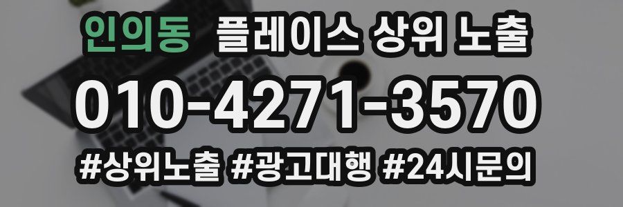 인의동 플레이스 상위 노출