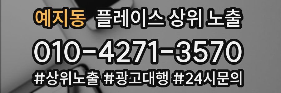 예지동 플레이스 상위 노출