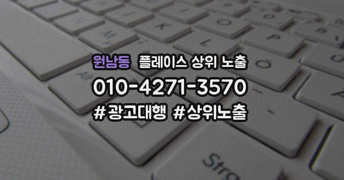 원남동 플레이스 상위 노출