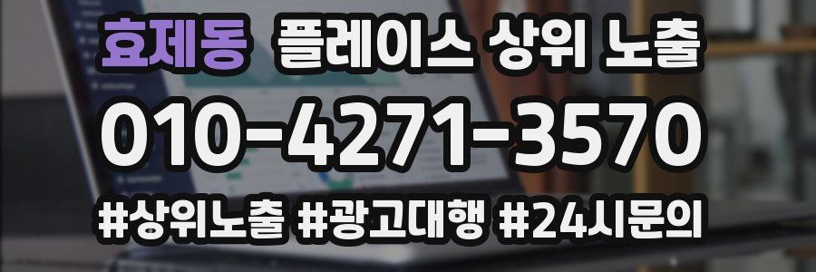 효제동 플레이스 상위 노출