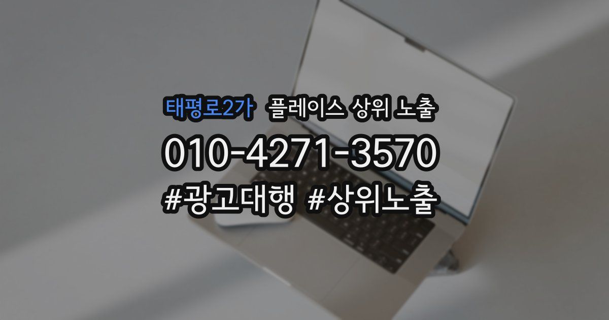 태평로2가 플레이스 상위 노출