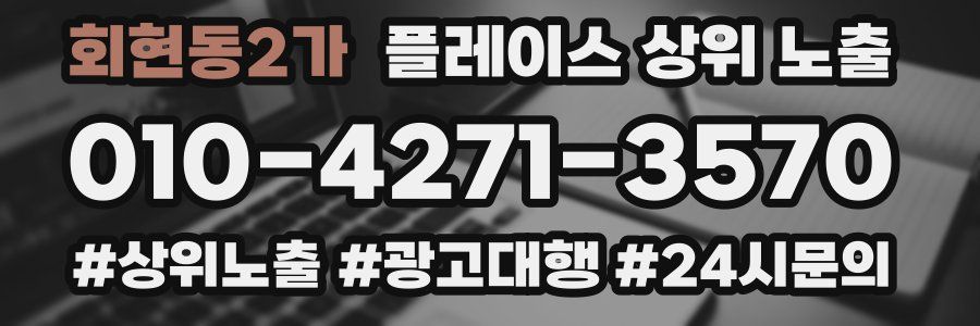 회현동2가 플레이스 상위 노출
