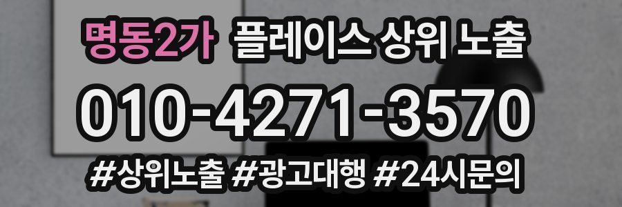 명동2가 플레이스 상위 노출