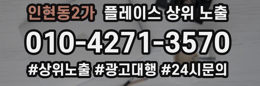 인현동2가 플레이스 상위 노출
