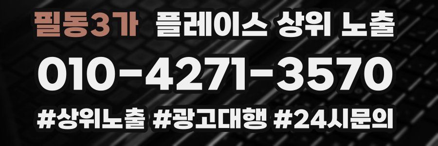 필동3가 플레이스 상위 노출