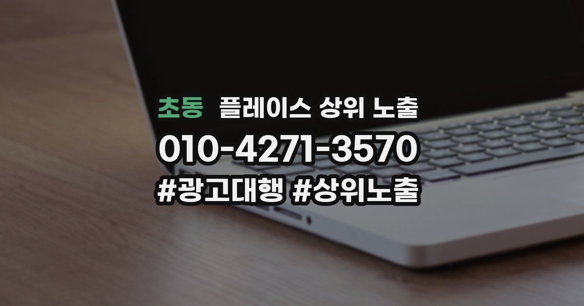 초동 플레이스 상위 노출