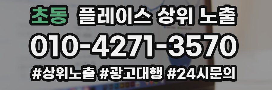 초동 플레이스 상위 노출