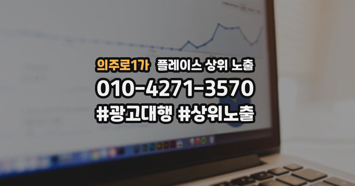 의주로1가 플레이스 상위 노출