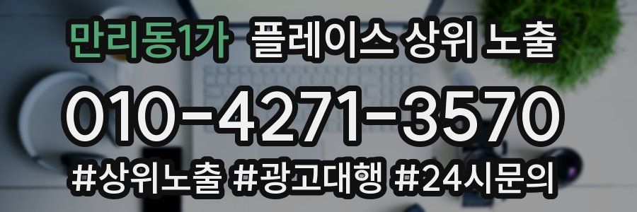 만리동1가 플레이스 상위 노출