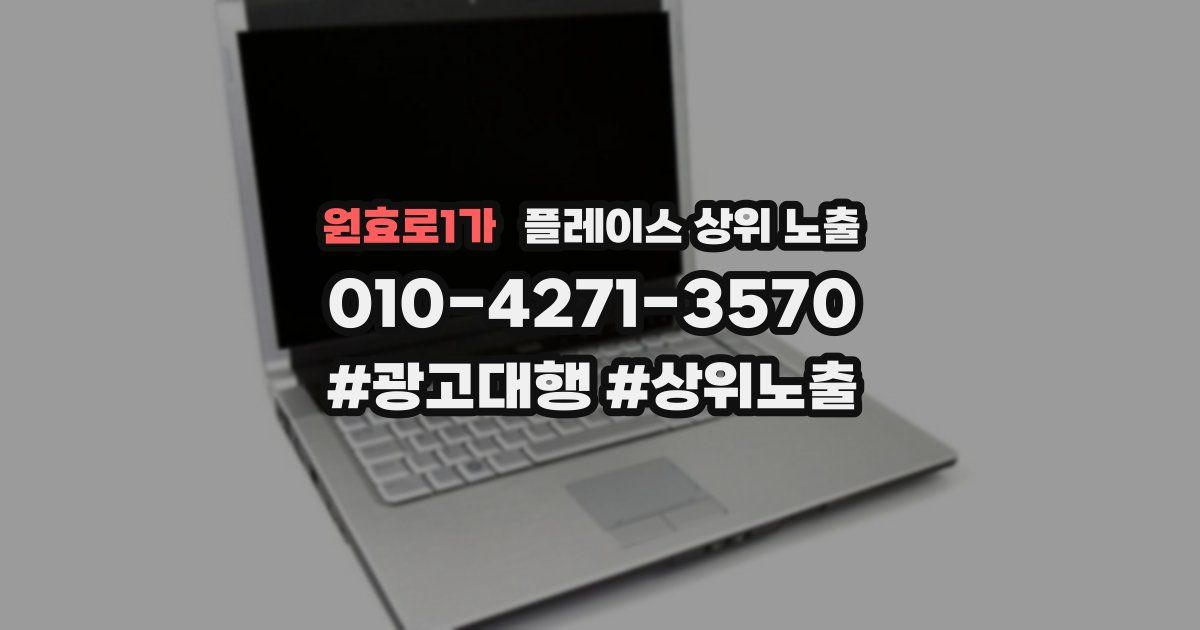 원효로1가 플레이스 상위 노출