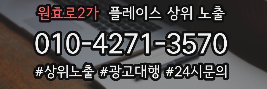 원효로2가 플레이스 상위 노출