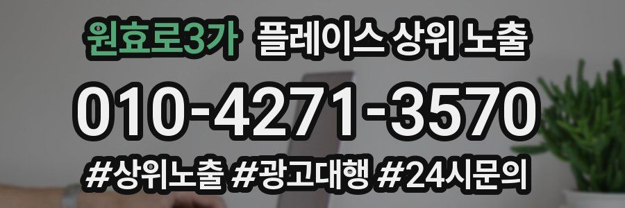 원효로3가 플레이스 상위 노출