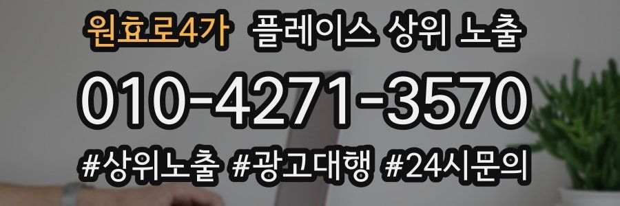 원효로4가 플레이스 상위 노출