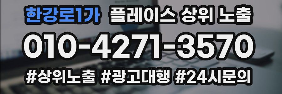 한강로1가 플레이스 상위 노출