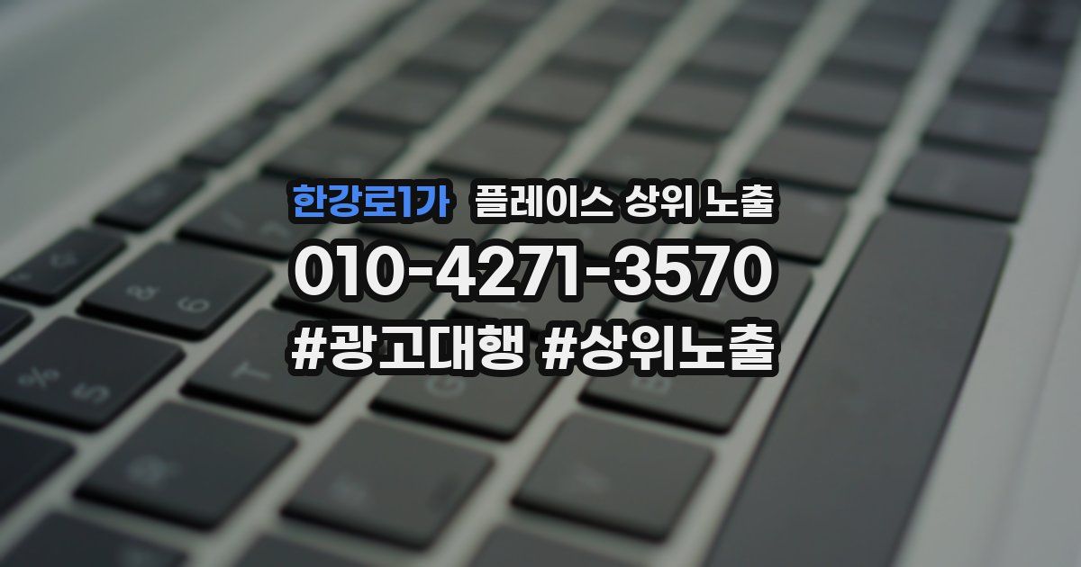 한강로1가 플레이스 상위 노출