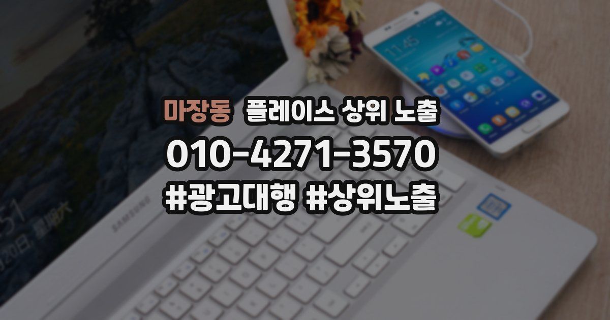 마장동 플레이스 상위 노출