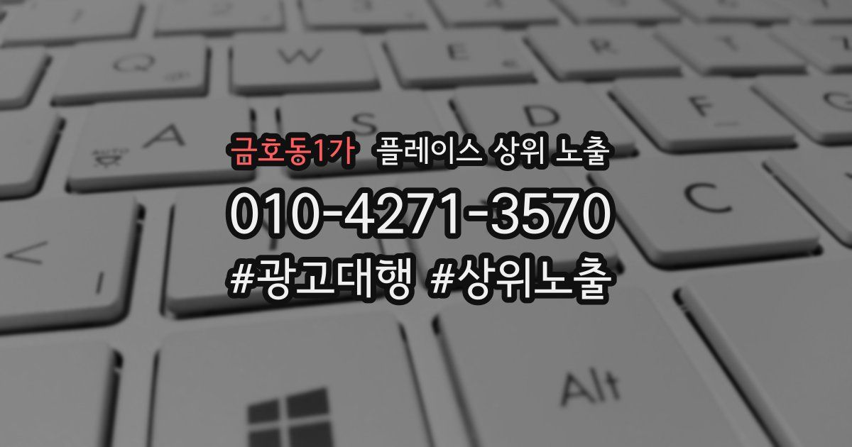 금호동1가 플레이스 상위 노출