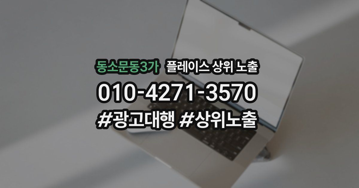 동소문동3가 플레이스 상위 노출