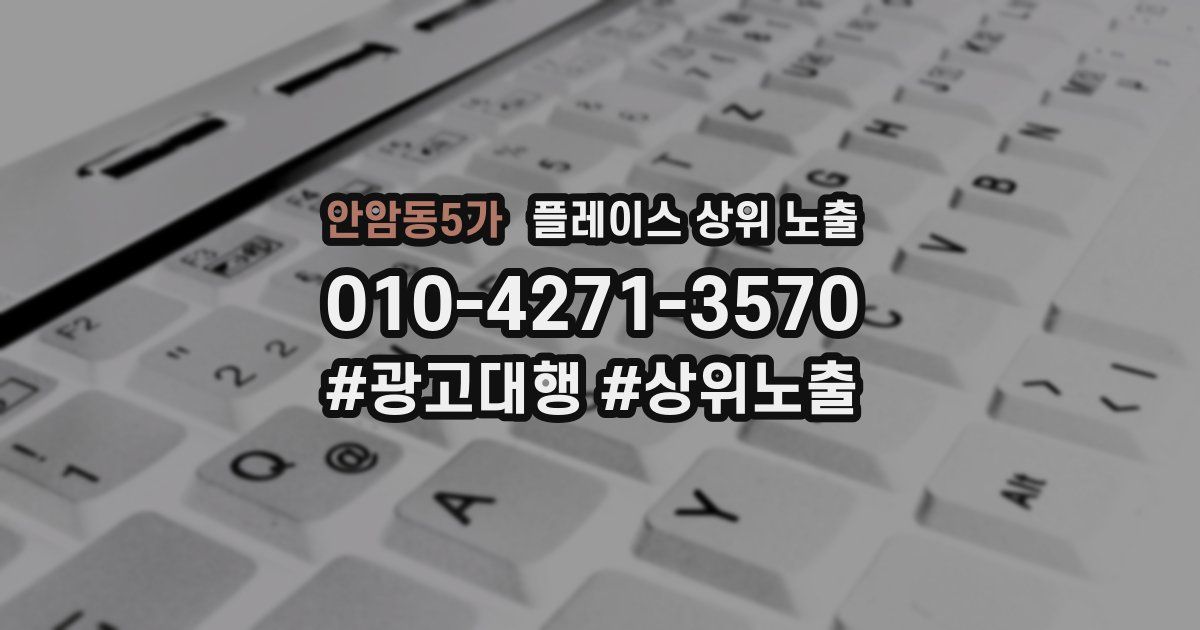 안암동5가 플레이스 상위 노출
