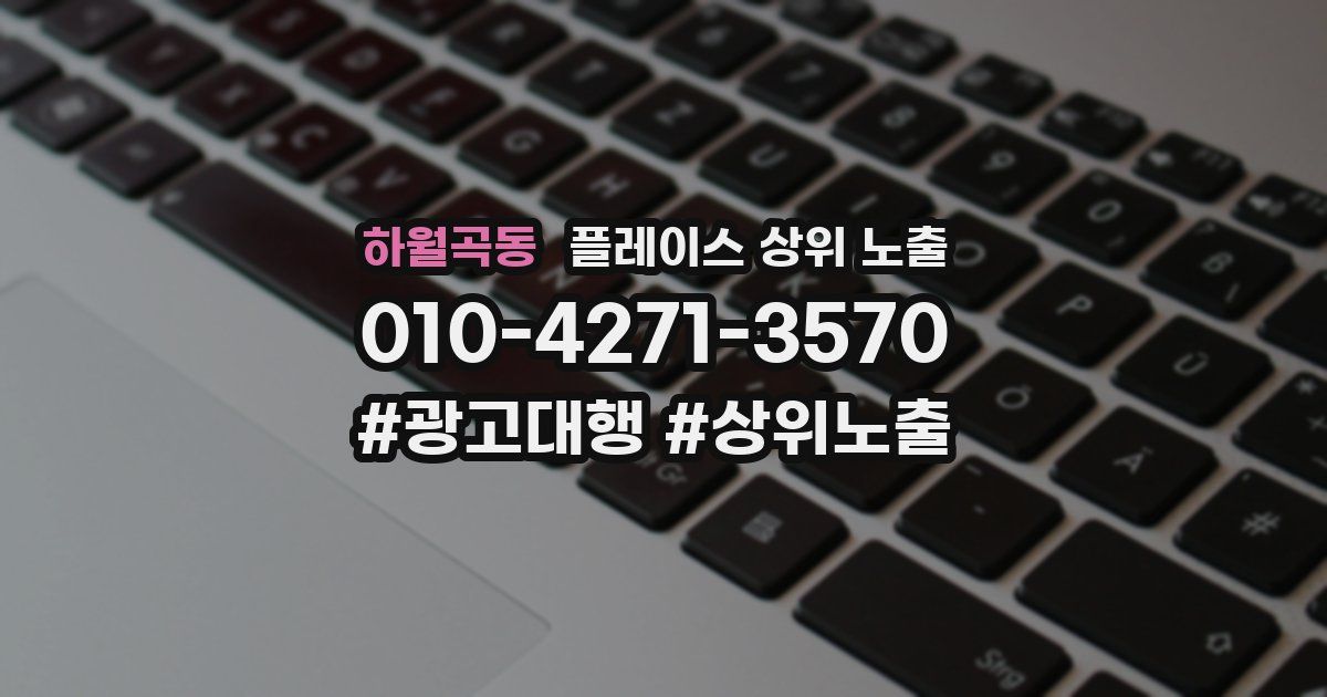 하월곡동 플레이스 상위 노출