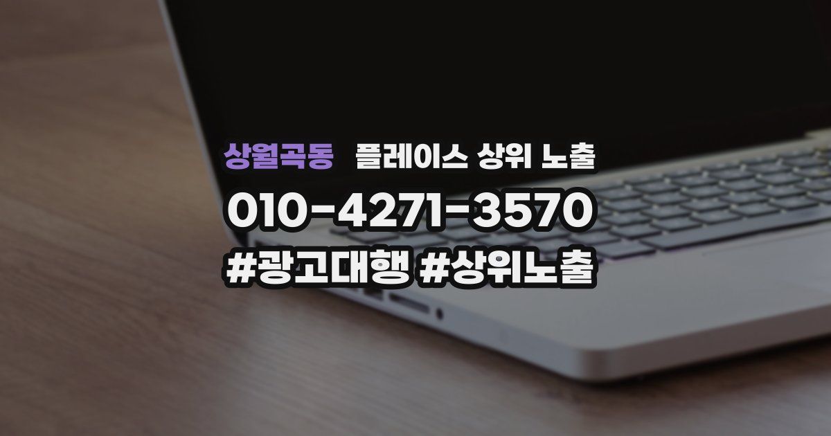 상월곡동 플레이스 상위 노출