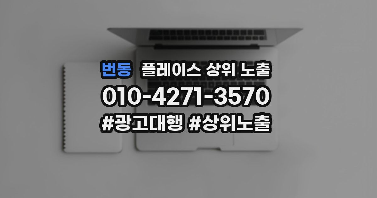 번동 플레이스 상위 노출