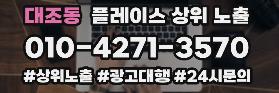 대조동 플레이스 상위 노출