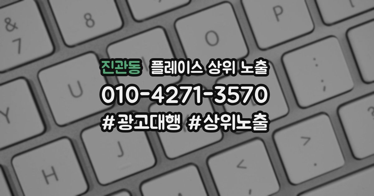 진관동 플레이스 상위 노출