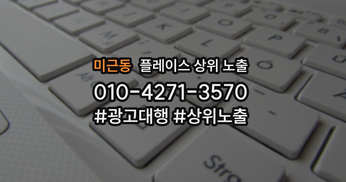 미근동 플레이스 상위 노출