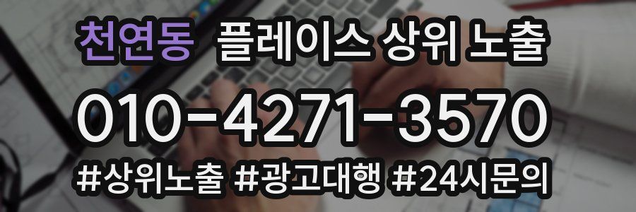 천연동 플레이스 상위 노출