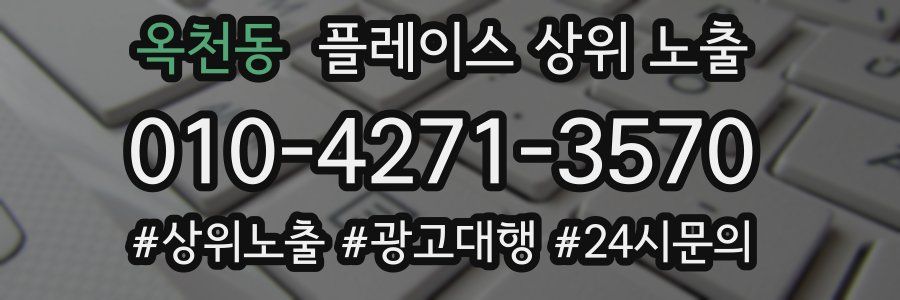 옥천동 플레이스 상위 노출