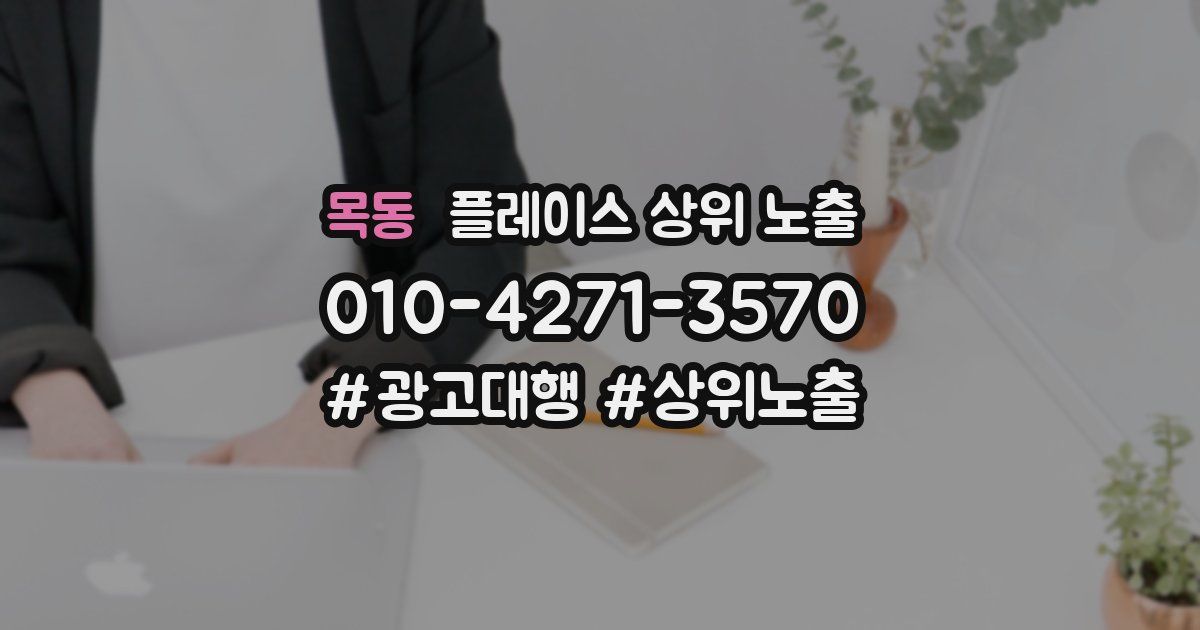 목동 플레이스 상위 노출