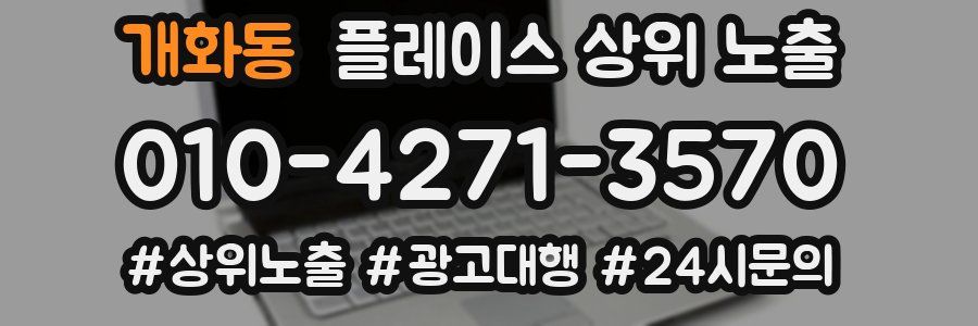 개화동 플레이스 상위 노출
