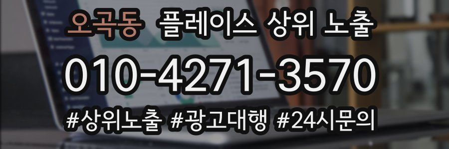 오곡동 플레이스 상위 노출
