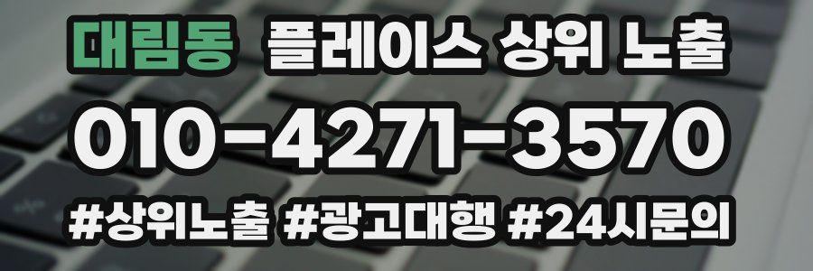 대림동 플레이스 상위 노출