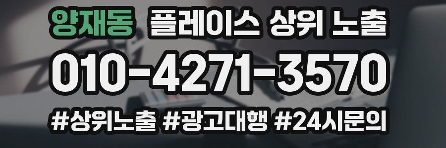 양재동 플레이스 상위 노출