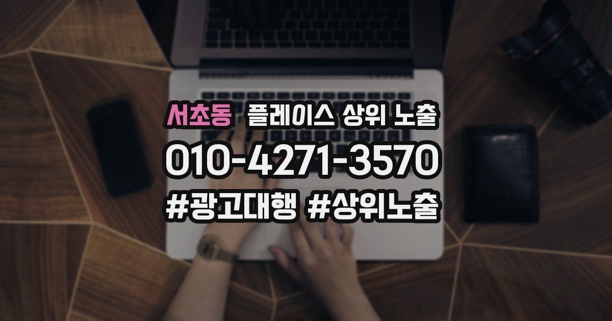 서초동 플레이스 상위 노출