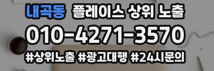 내곡동 플레이스 상위 노출