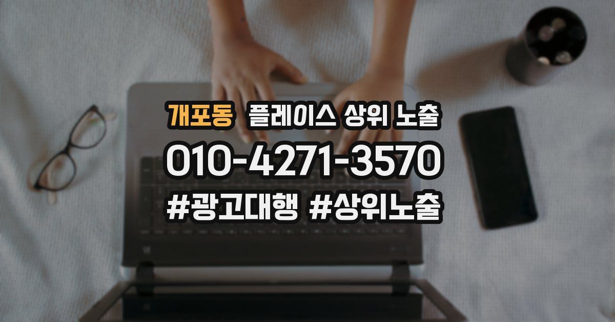 개포동 플레이스 상위 노출