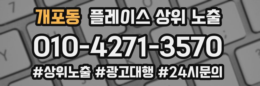 개포동 플레이스 상위 노출