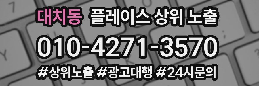 대치동 플레이스 상위 노출