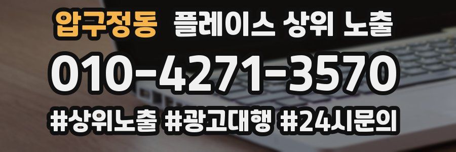 압구정동 플레이스 상위 노출