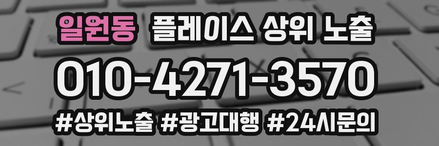 일원동 플레이스 상위 노출