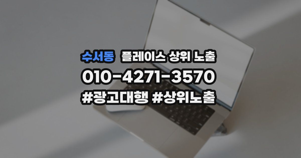 수서동 플레이스 상위 노출
