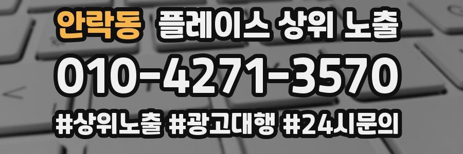 안락동 플레이스 상위 노출