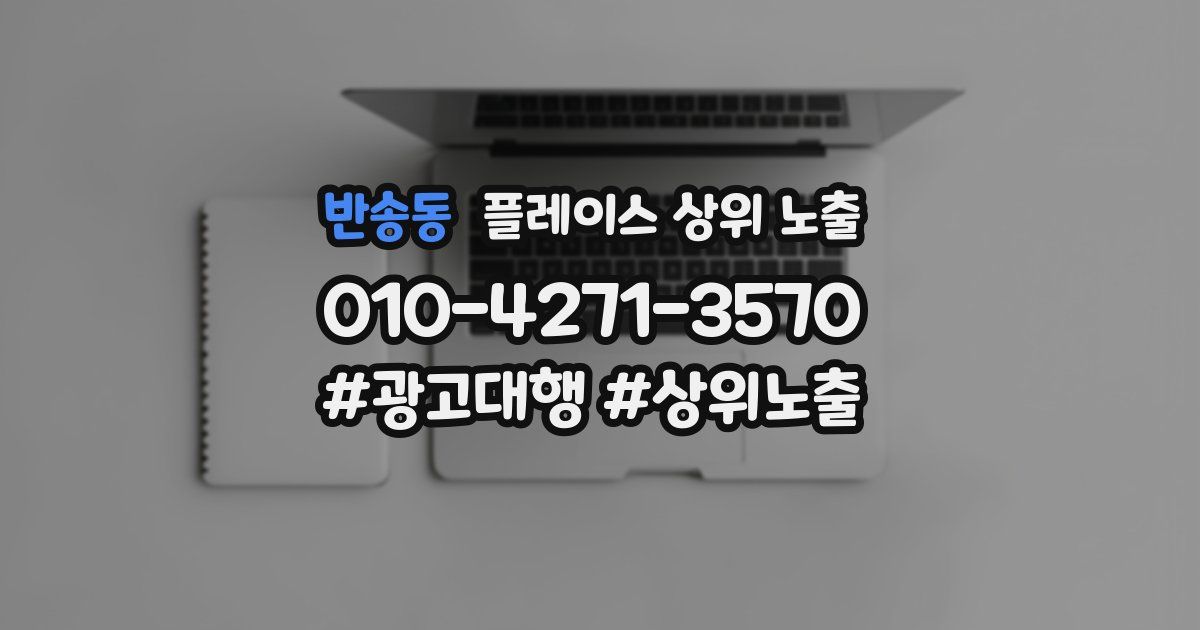 반송동 플레이스 상위 노출