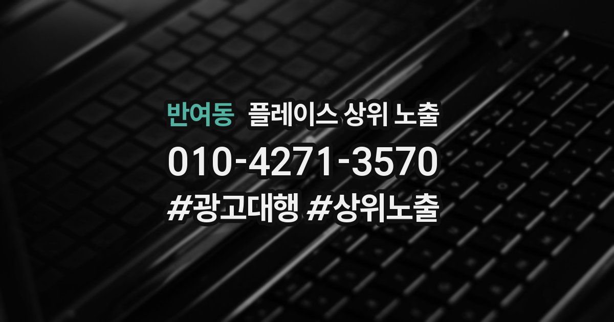 반여동 플레이스 상위 노출