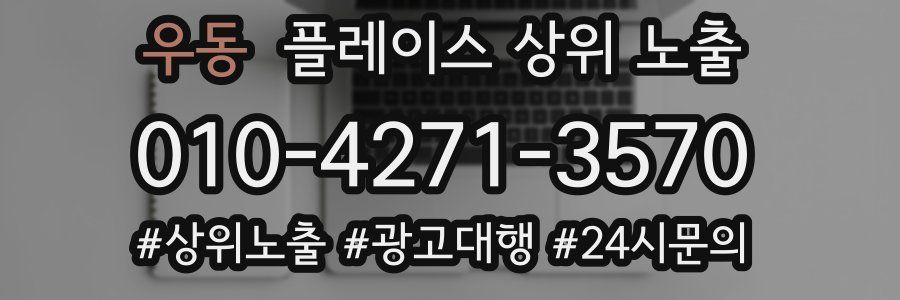 우동 플레이스 상위 노출